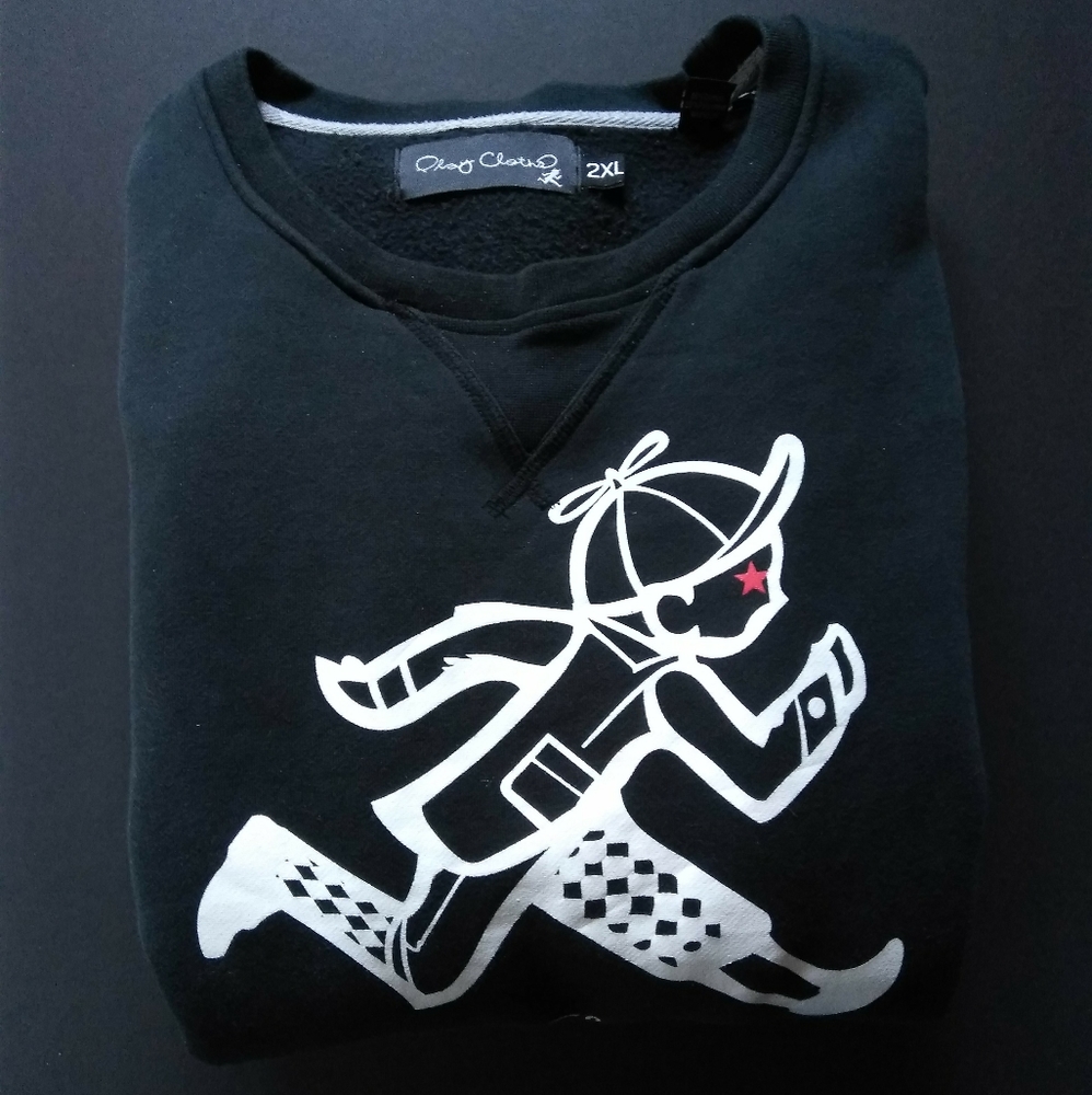Clipse Pusha T Brand Play Cloths O.G. Vintage Running Boy Sweatshirt Pharrell